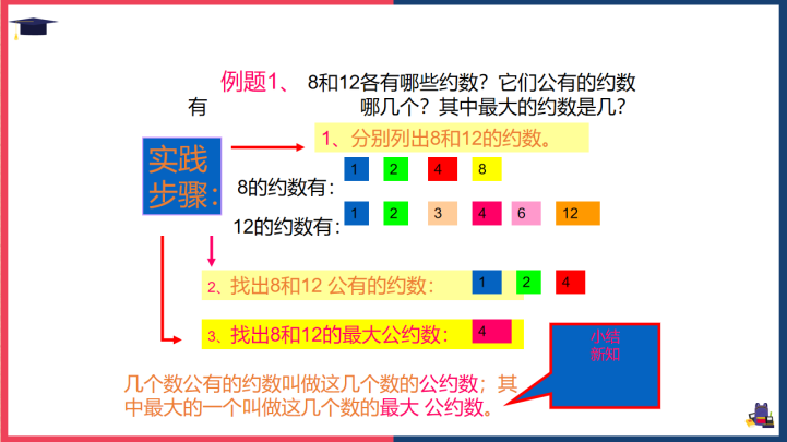 小学数学西师大版五年级下册《最大公约数》课件