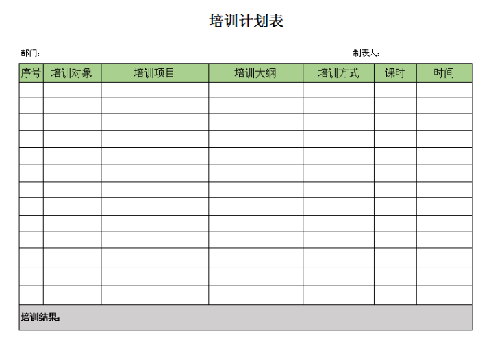 培训计划(1)