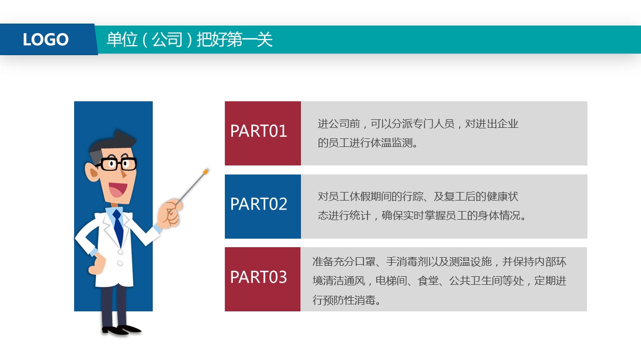 企业复工防疫员工防护手册PPT